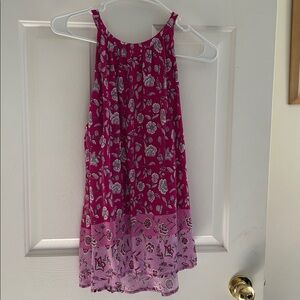 LOFT Fuchsia and Lavender Floral Top